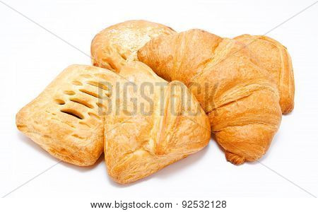 Assortment Of Fresh Puff Pastry Isolated