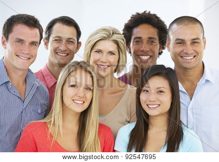 Group Of Happy And Positive Business People In Casual Dress