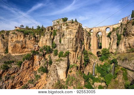 Ronda, Spain at the Puente Nuevo Bridge.