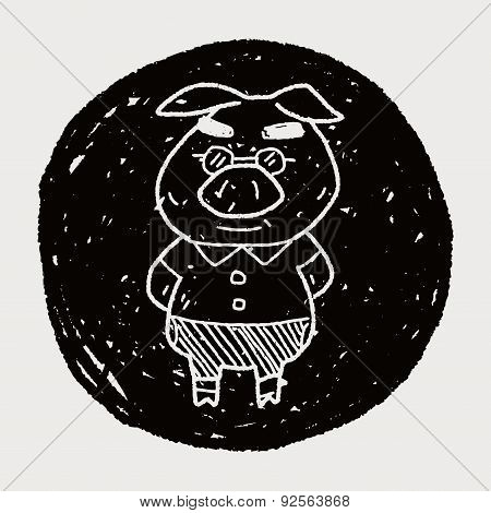 Three Little Pigs Doodle