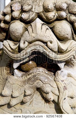 Demon In The Temple Bangkok Asia   White
