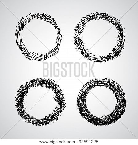 Vector Set Grunge Frame