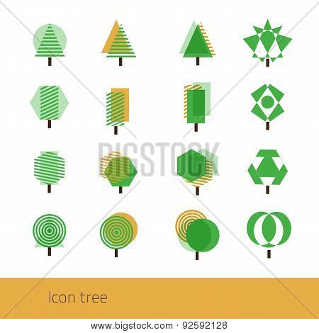 Vector Icon Tree Yellow