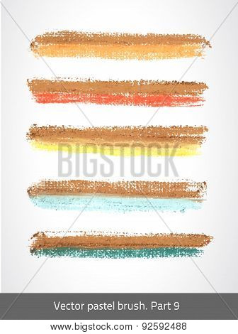 Vector set colorful stroke.