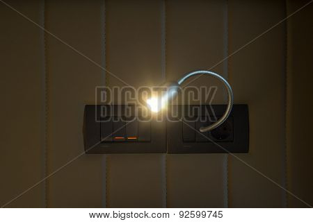 Wall Lamp Turned On