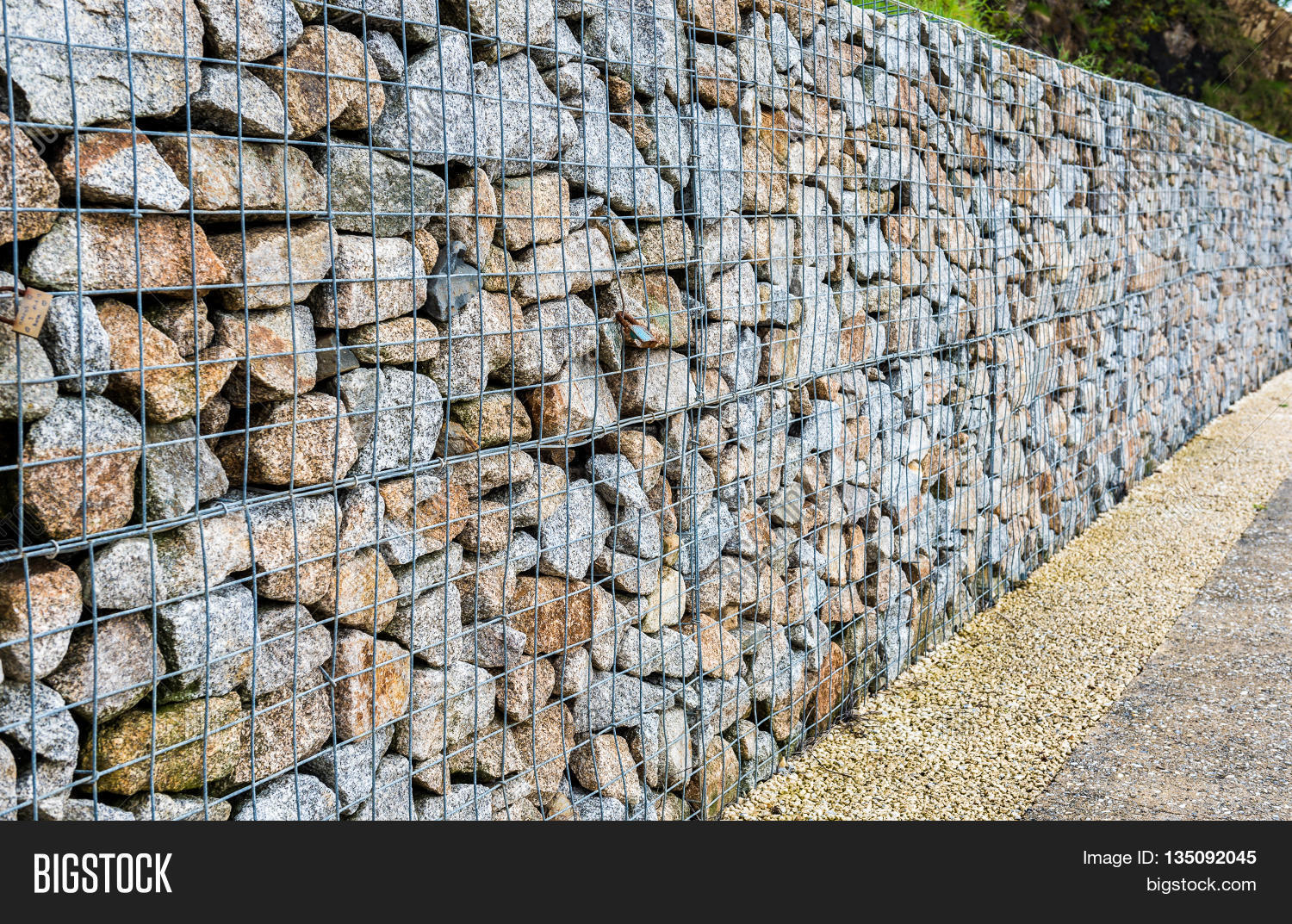Wire Gabion Rock Fence Image & Photo (Free Trial) Bigstock
