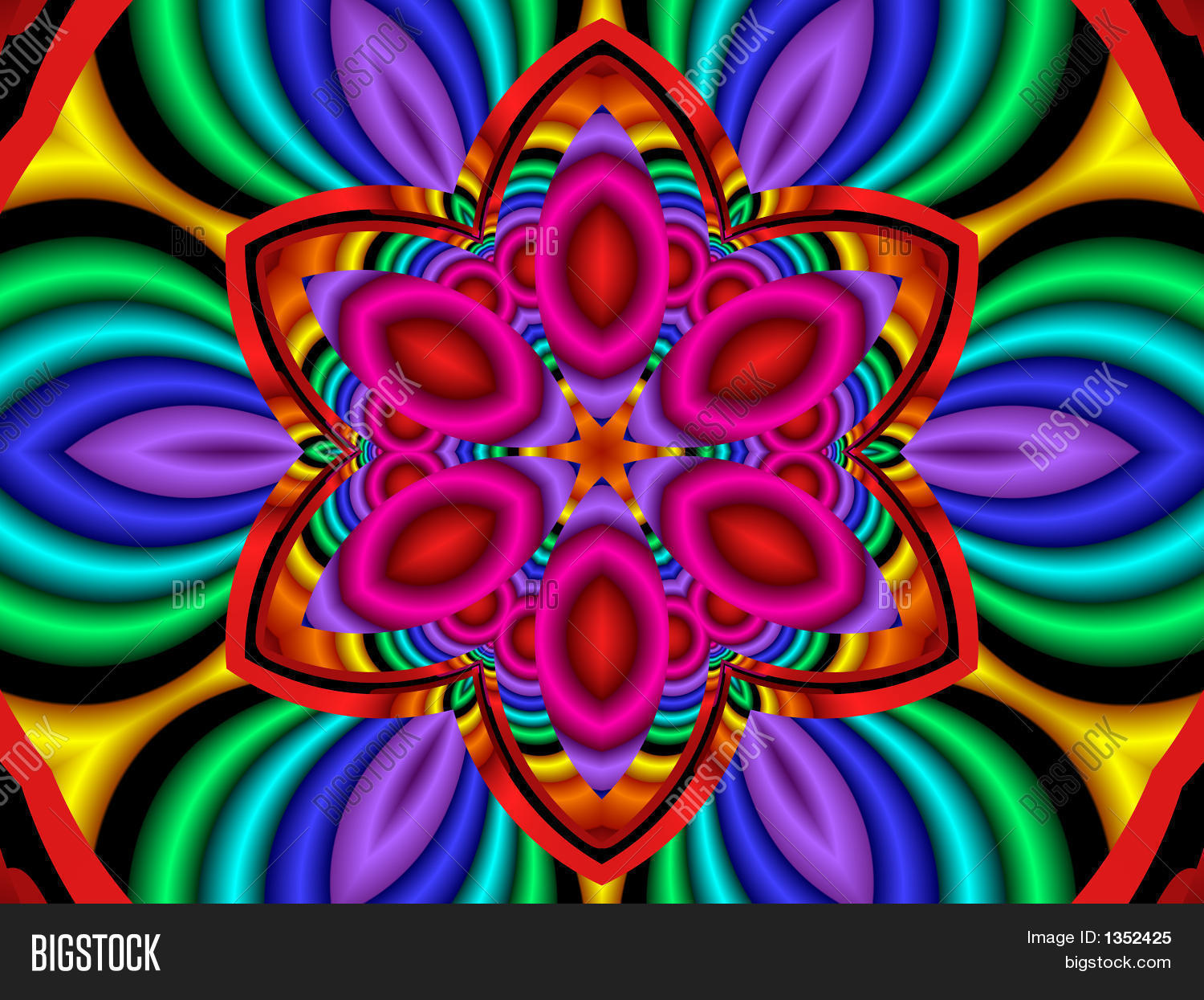 Psychedelic Flower Image & Photo (Free Trial) Bigstock