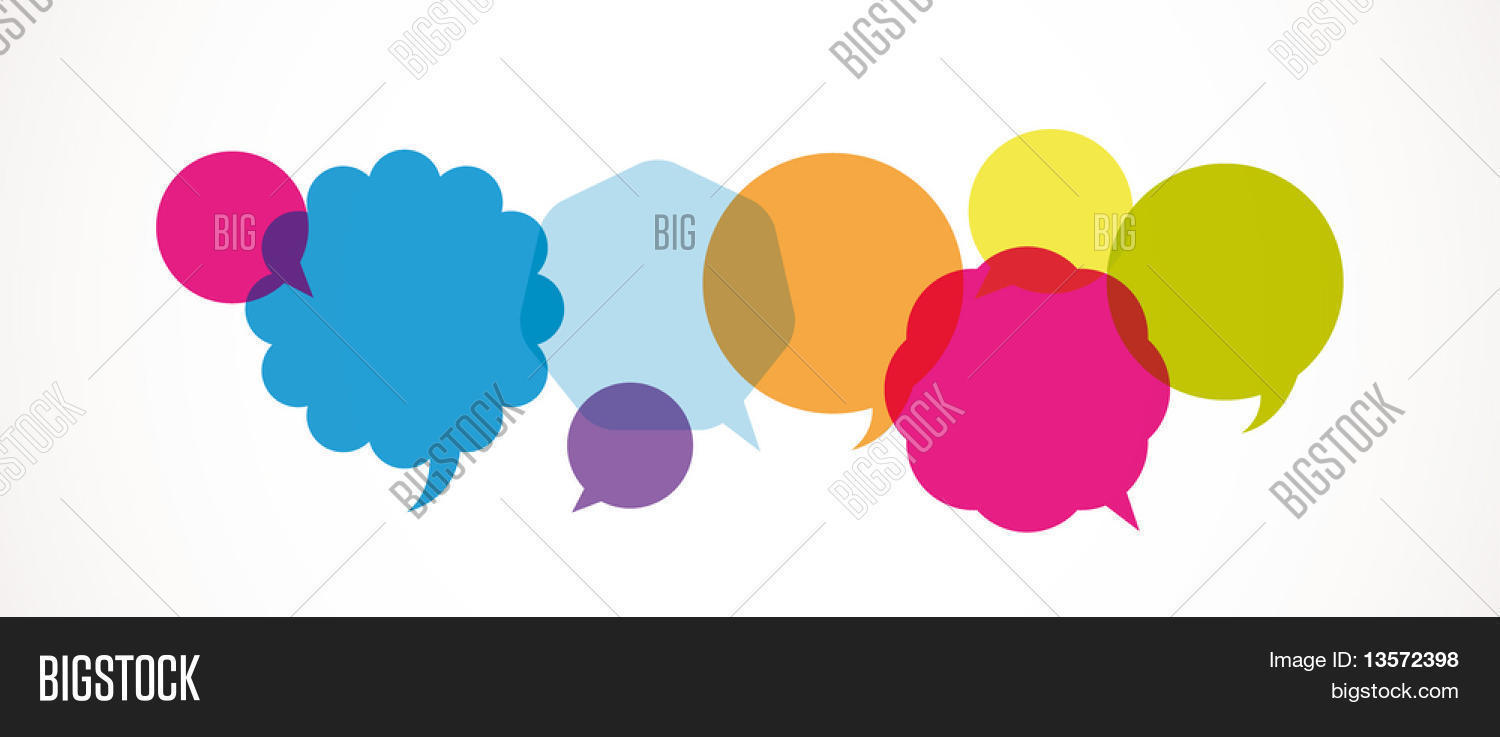 Dialog Clouds. Vector Vector & Photo (Free Trial) | Bigstock