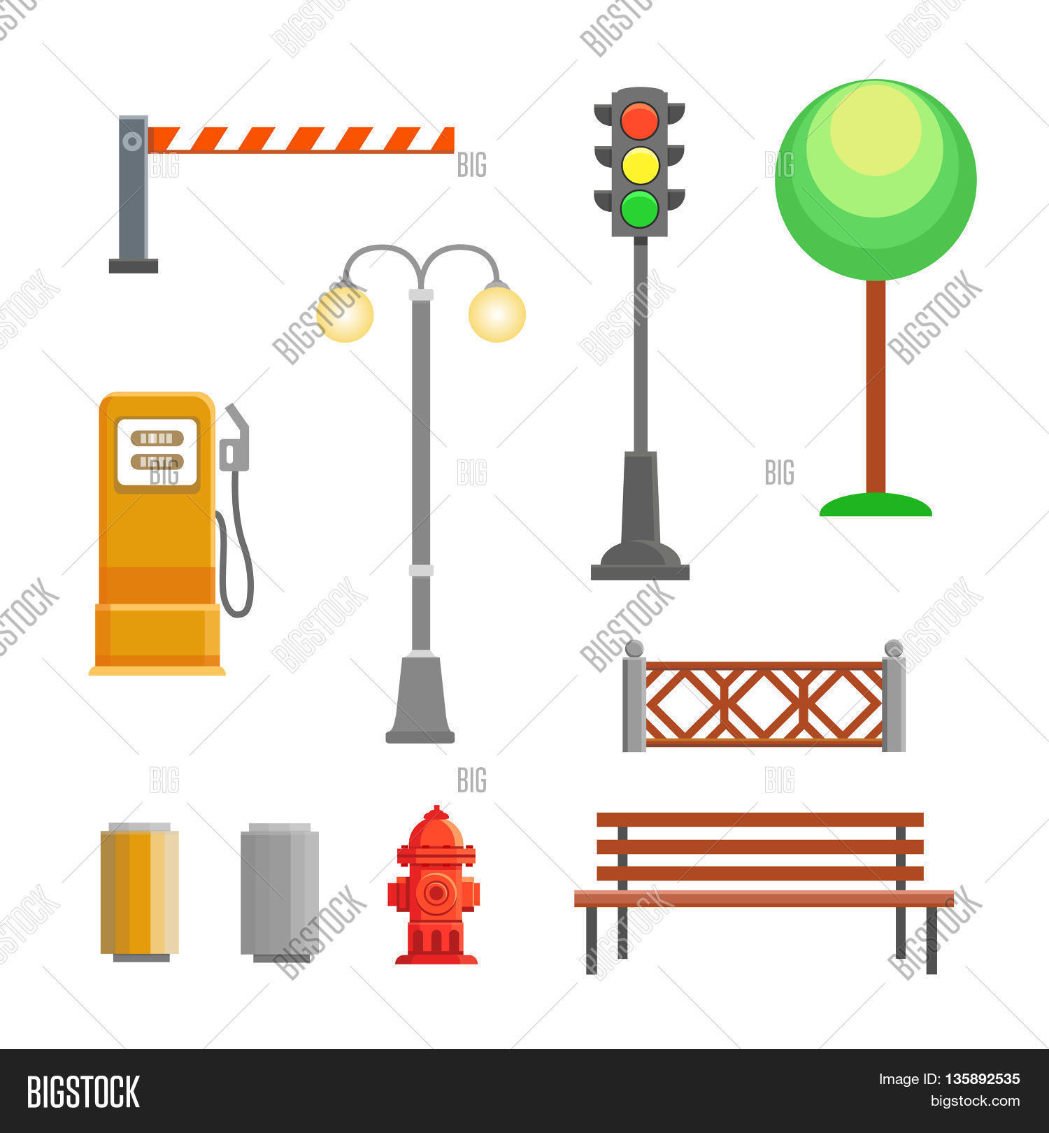 Street Element Icons Image & Photo (Free Trial) | Bigstock
