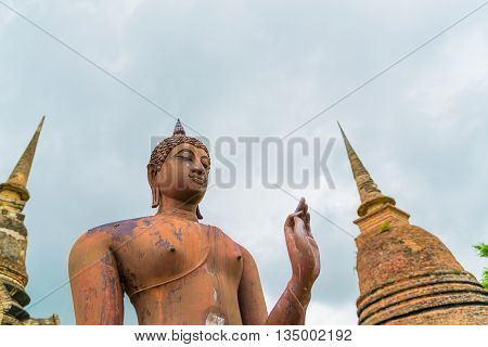 Attitude of the Buddha  at Sukhothai Historical Park, Thailand.