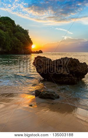 Padang Padang Beach in Bali Indonesia - nature vacation background