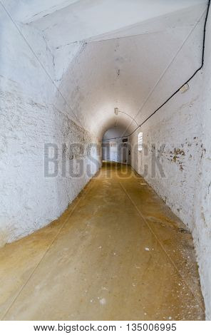 Cabra Spain - September 5 2010: Interior of bullring of Cabra is based on a popular architecture being built with masonry brick and wood debuted as a bullfighter on April 16 1933 Sunday of resurrection the Bullfighter Manuel Rodríguez 