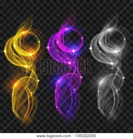 Set Of Translucent Colored Smokes