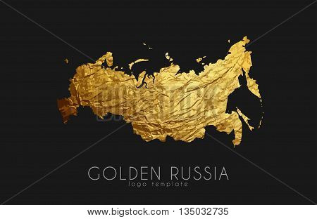Russia map. Russia logo. Creative Russia logo design