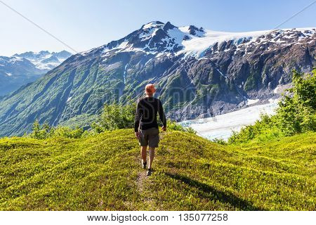 Ascent to Donoho peak, Alaska