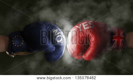 Brexit, Symbol Of The Referendum Uk Vs Eu