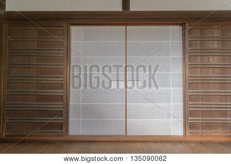 Japanese sliding paper door