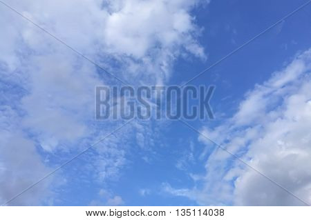 clouds in the blue sky and raincloud.