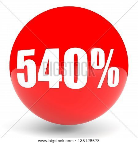 Discount 540 Percent Off. 3D Illustration.