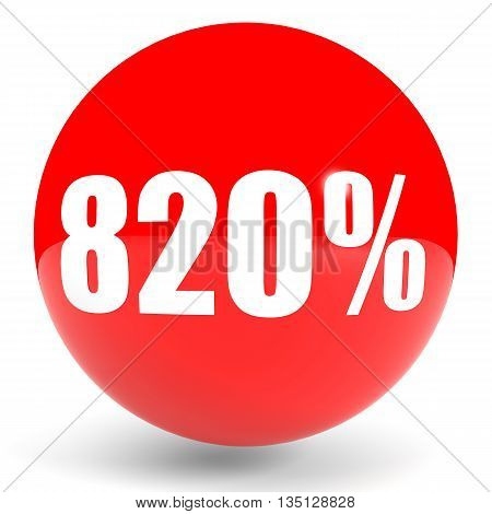 Discount 820 Percent Off. 3D Illustration.