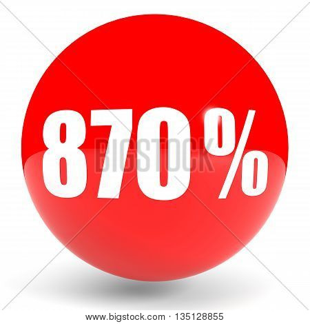 Discount 870 Percent Off. 3D Illustration.