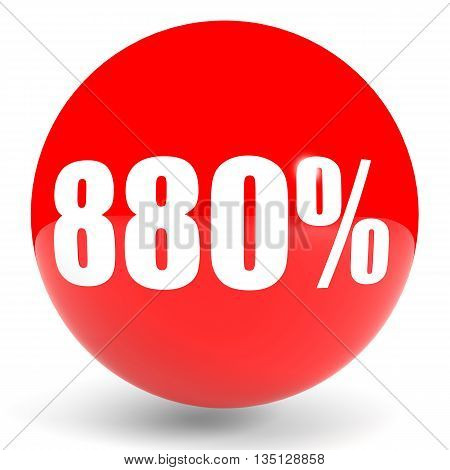 Discount 880 Percent Off. 3D Illustration.