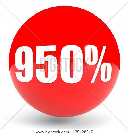 Discount 950 Percent Off. 3D Illustration.