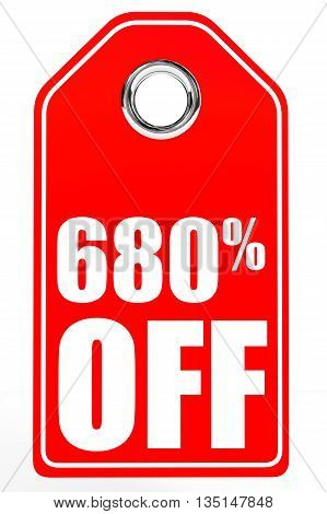 Discount 680 Percent Off. 3D Illustration.