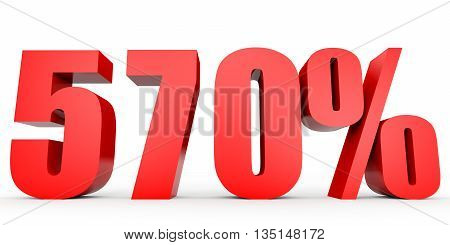 Discount 570 Percent Off. 3D Illustration.