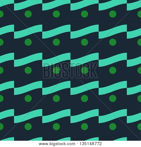 Wave and polka dot seamless pattern. Fashion graphic background design. Modern geometric stylish abstract texture. Colorful template 4 prints textiles wrappingwallpaper website VECTOR illustration