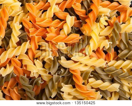 Background of colorful pasta