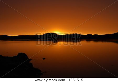 Ein Sonnenuntergang In Lofoten, Norwegen