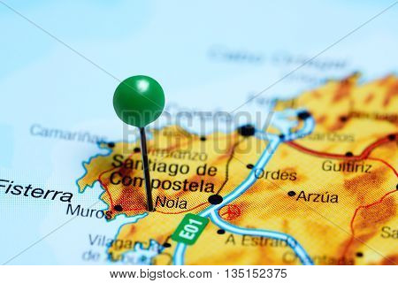 Noia pinned on a map of Spain