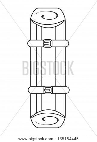 first aid stretcher over isolated background, vector illustration