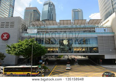 HONG KONG - NOV 9: Hong Kong One International Finance Centre (IFC1) building, IFC Mall and Central Metro Station on Nov 9, 2015 in the Hong Kong Island, Hong Kong.