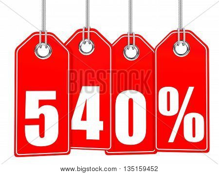 Discount 540 Percent Off. 3D Illustration.