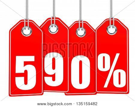Discount 590 Percent Off. 3D Illustration.