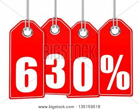 Discount 630 Percent Off. 3D Illustration.