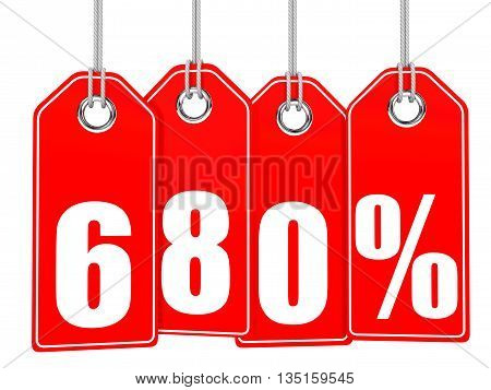 Discount 680 Percent Off. 3D Illustration.