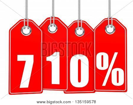 Discount 710 Percent Off. 3D Illustration.