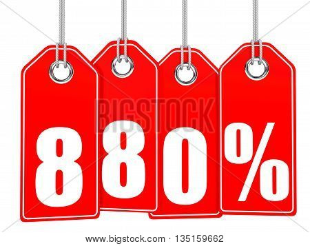 Discount 880 Percent Off. 3D Illustration.