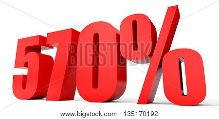 Discount 570 Percent Off. 3D Illustration.