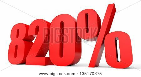 Discount 820 Percent Off. 3D Illustration.