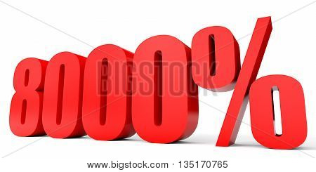 Discount 8000 Percent Off. 3D Illustration.
