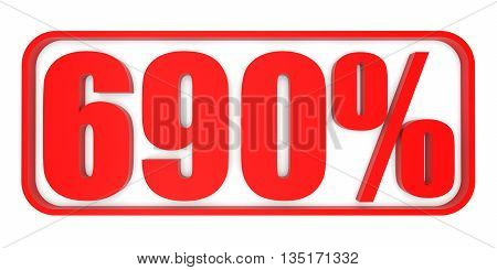 Discount 690 Percent Off. 3D Illustration.