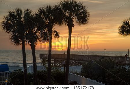 Sunset at Dusk in Indian Shores Florida in Feb.