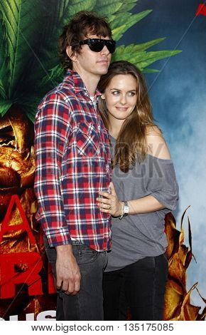 Christopher Jarecki and Alicia Silverstone at the World premiere of 'Pineapple Express' held at the Mann Village Theater in Westwood, USA on July 31, 2008.  