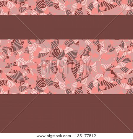 Shell-like brown and pink hand drawn background