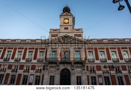 An official building in the center of Madrid, Spain