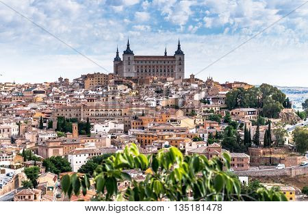 Overlook a hill town in Toledo, Spain